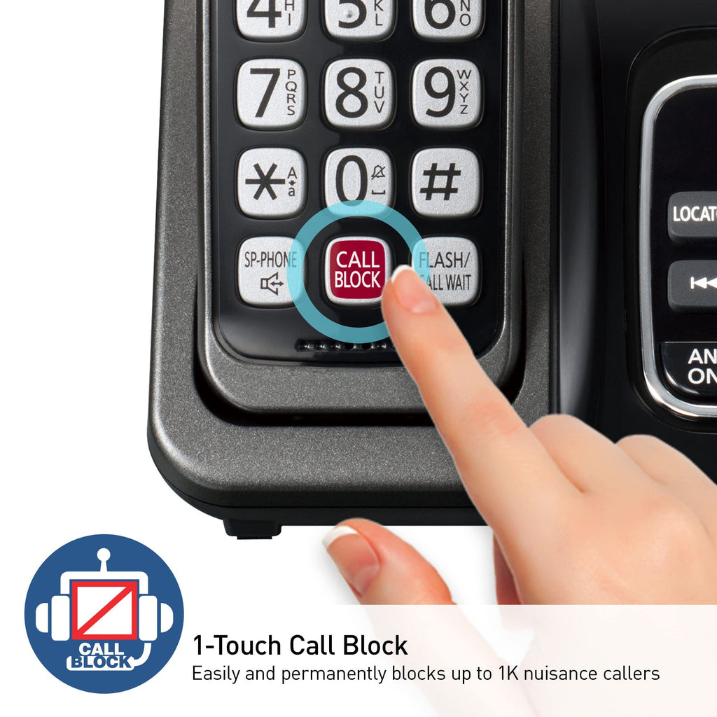 Panasonic KX-TGD832M Cordless Phone with Answering Machine, 2 Handsets