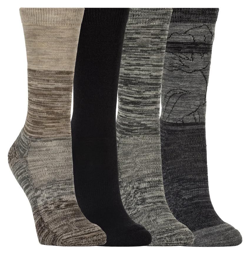 Kirkland Signature Ladies' Extra-Fine Merino Wool Crew Socks, 4 Pairs