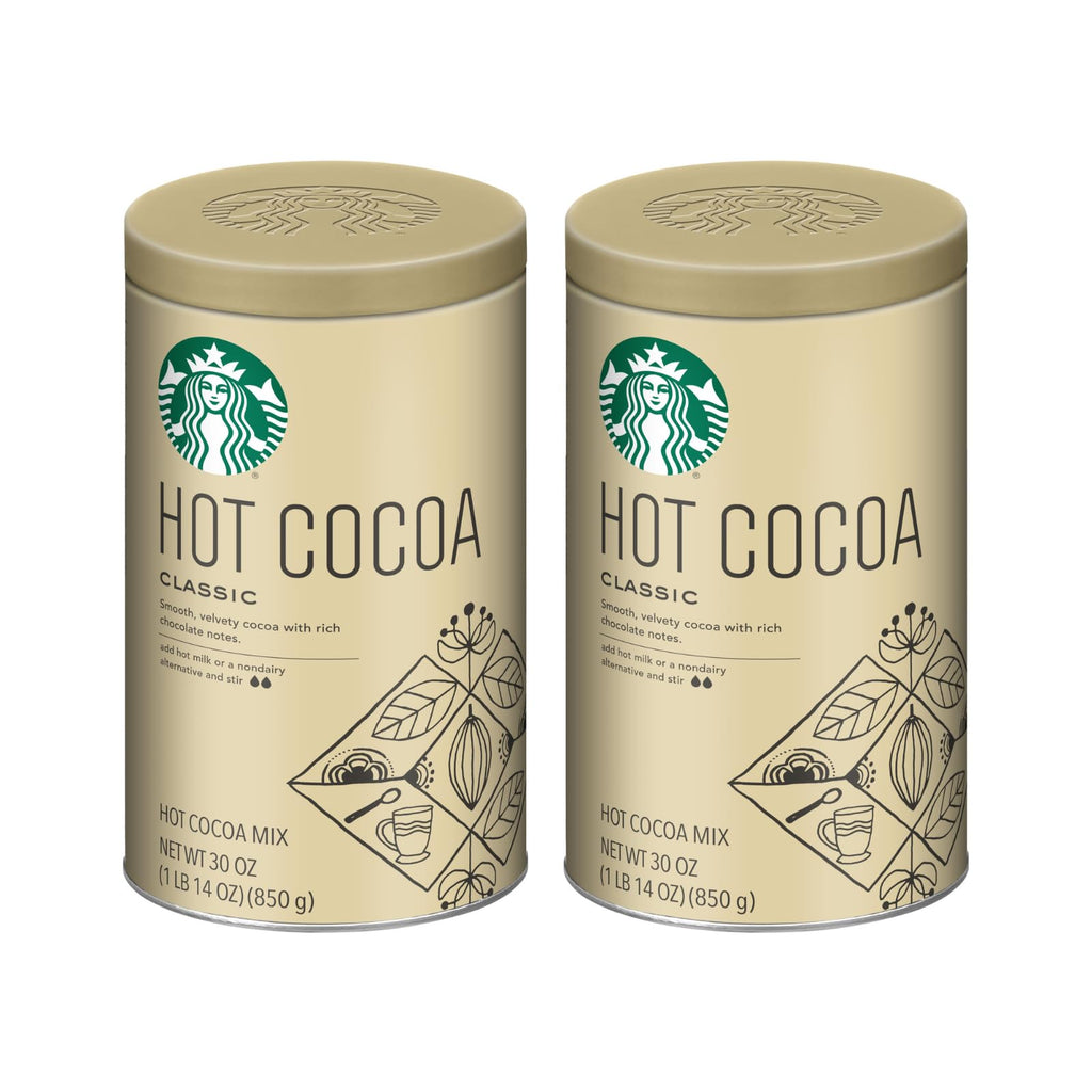 Starbucks Classic Hot Cocoa Mix, 30 oz Tin, 2-Pack