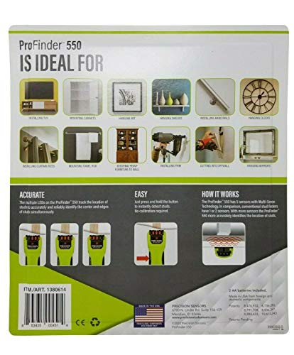 Precision Sensors ProFinder 550 Stud Finder & Magnetic Level