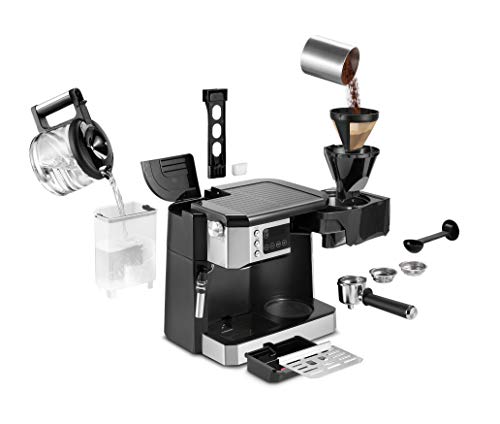De'Longhi All-in-One Coffee & Espresso Machine with Milk Frother, 10-Cup (COM532M)