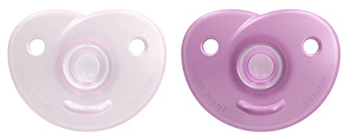 Philips Avent Soothie Heart Pacifier, 3-18 Months, Pink/Light Pink, 2-Pack (SCF099/12)