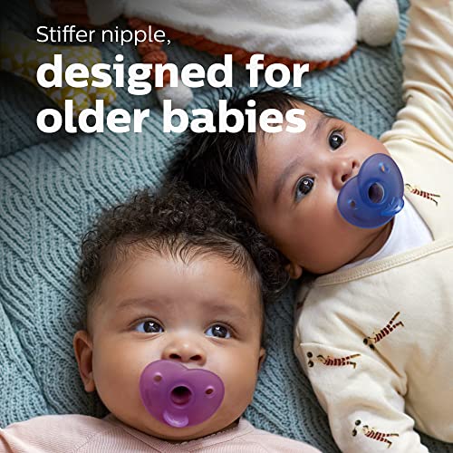 Philips Avent Soothie Heart Pacifier, 3-18 Months, Pink/Light Pink, 2-Pack (SCF099/12)