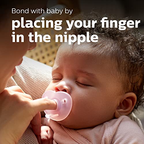 Philips Avent Soothie Heart Pacifier, 3-18 Months, Pink/Light Pink, 2-Pack (SCF099/12)