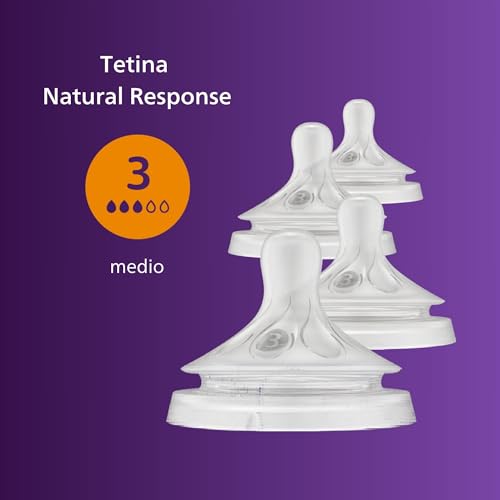Philips Avent Natural Response Nipples, Medium Flow (Flow 3), 4-Pack (SCY963/44)