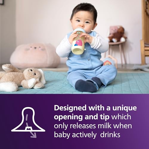 Philips Avent Natural PPSU Baby Bottle, 9 oz, Medium Flow, Decorated, 2-Pack (SCY943/02)