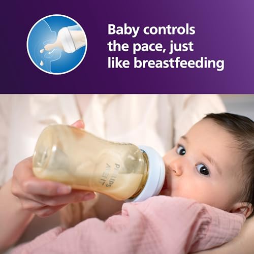 Philips Avent Natural PPSU Baby Bottle, 9 oz, Medium Flow, 2-Pack (SCY943/12)