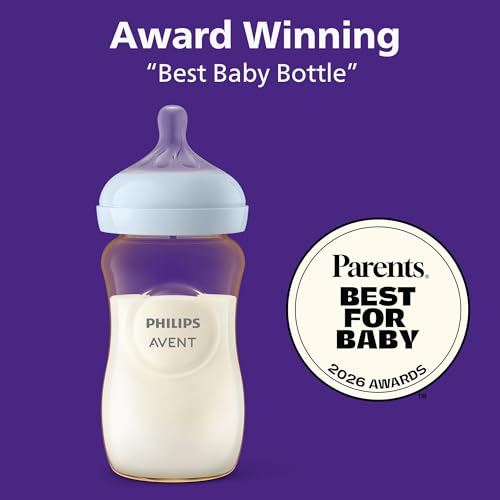 Philips Avent Natural PPSU Baby Bottle, 9 oz, Medium Flow, 2-Pack (SCY943/12)