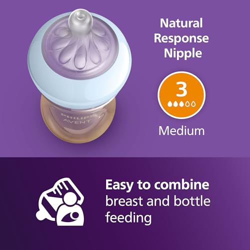 Philips Avent Natural PPSU Baby Bottle, 9 oz, Medium Flow, 2-Pack (SCY943/12)