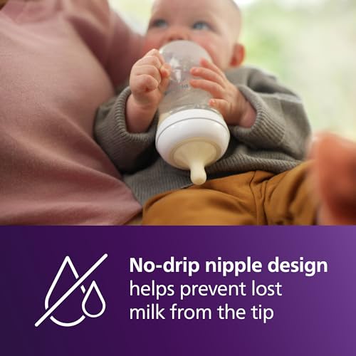 Philips Avent Natural Response Baby Bottle, 9 oz, Medium Flow, 2-Pack (SCY903/02)
