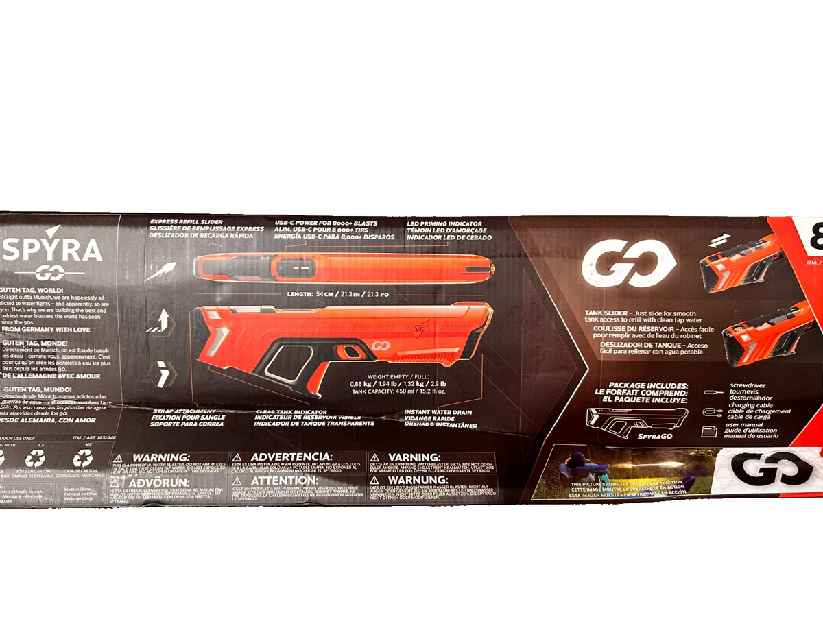SpyraGO Electric Water Blaster, Red