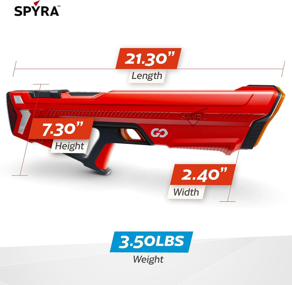 SpyraGO Electric Water Blaster, Red