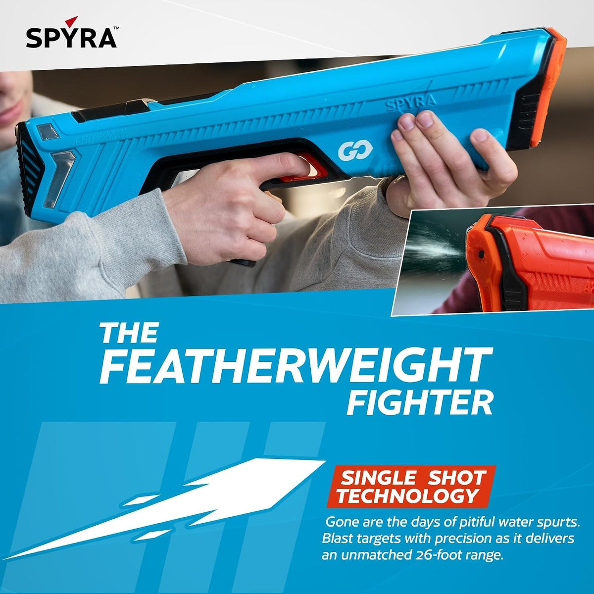 SpyraGO Electric Water Blaster, Blue
