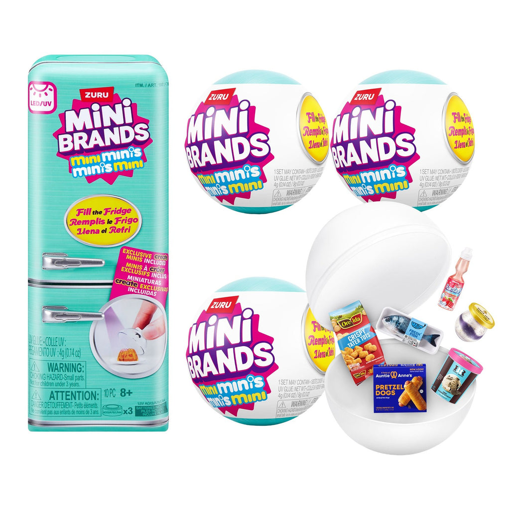 Mini Brands Fill the Fridge S1 Playset with 3 Capsules 1851485