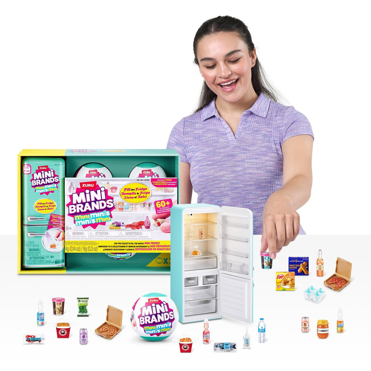 Mini Brands Fill the Fridge S1 Playset with 3 Capsules 1851485