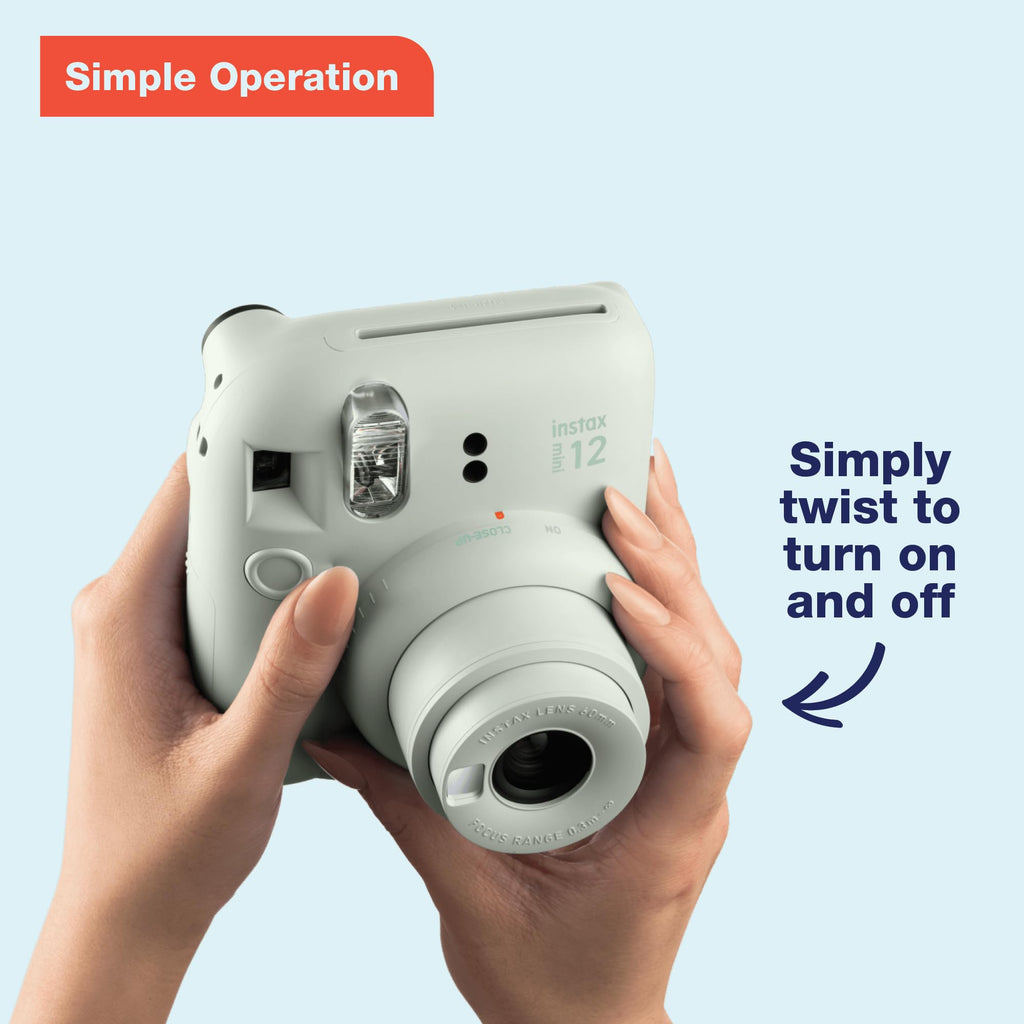 Fujifilm Instax Mini 12 Instant Camera Bundle - Purple