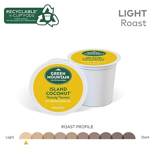 Green Mountain Coffee Roasters Island Coconut K-Cup Pods, 24 Count