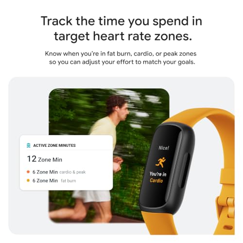 Fitbit Inspire 3 Health & Fitness Tracker, Morning Glow