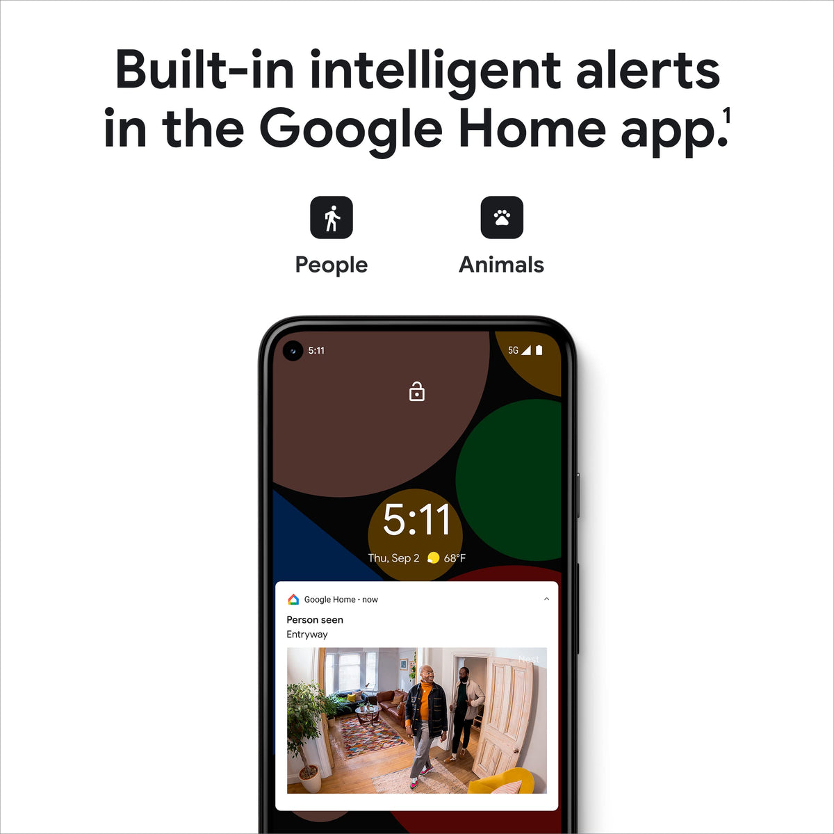 Google Nest Cam Indoor Wired Security Camera (2nd Gen), Fog