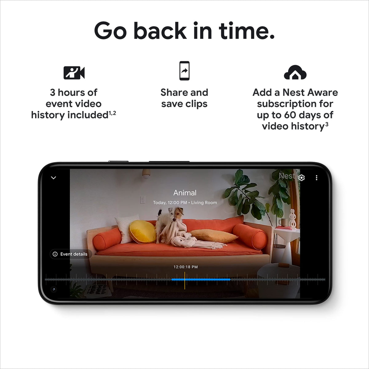 Google Nest Cam Indoor Wired Security Camera (2nd Gen), Fog