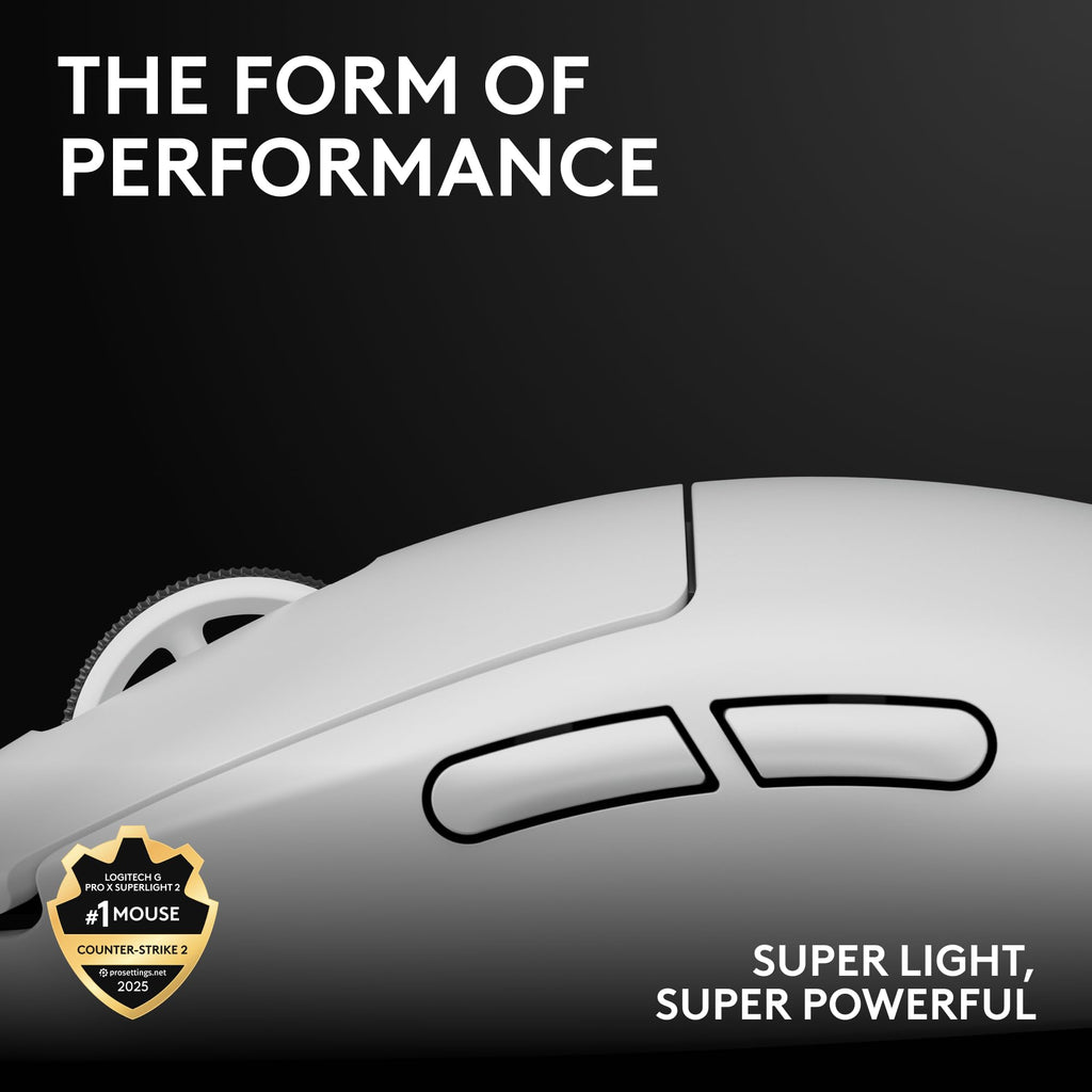 Logitech G Pro X Superlight 2 Wireless Gaming Mouse, White