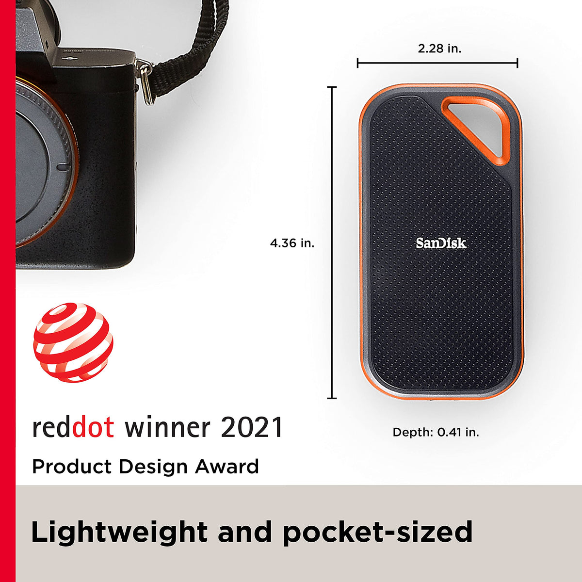 SanDisk 2TB Extreme PRO Portable SSD, USB-C (SDSSDE81-2T00-G25)