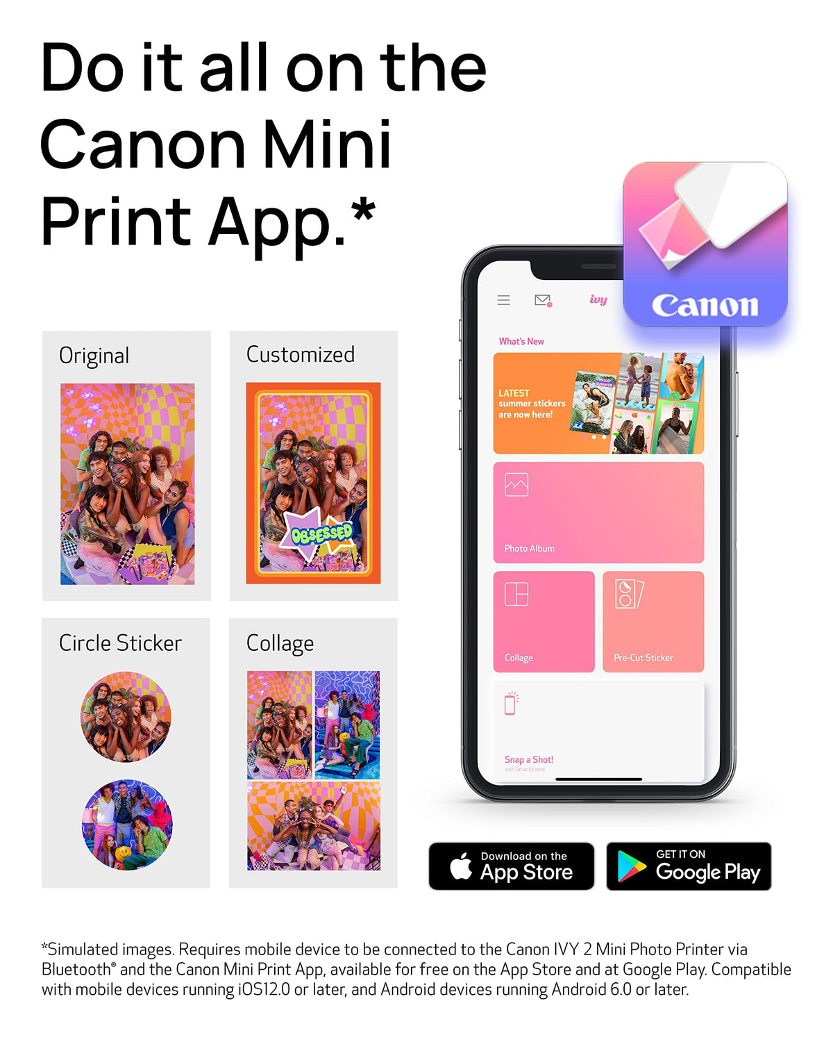 Canon IVY 2 Mini Photo Printer, Blush Pink