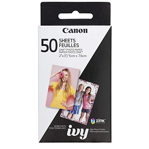 Canon IVY ZINK Photo Sticker Paper, 2x3 in, 50 Sheets