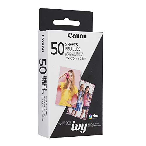 Canon IVY ZINK Photo Sticker Paper, 2x3 in, 50 Sheets