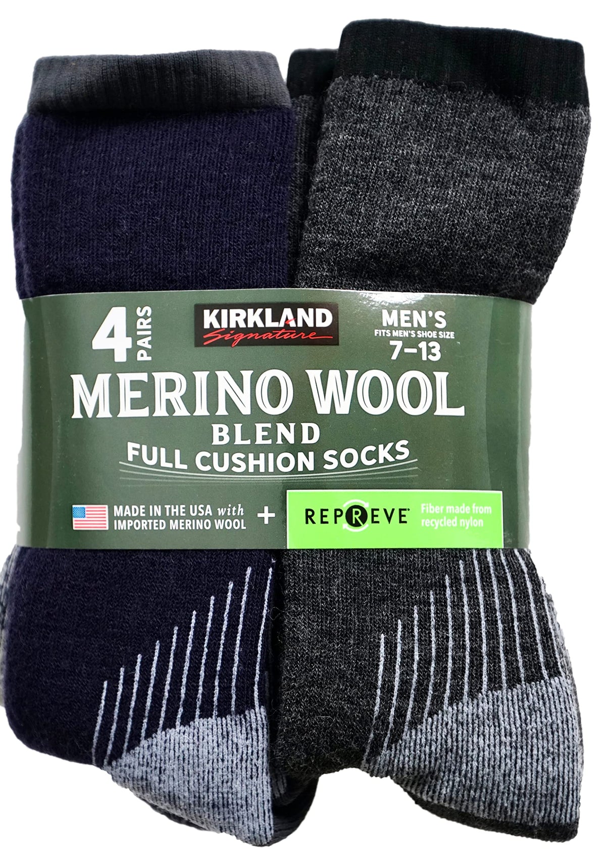 Kirkland Signature Men's Wool Blend Socks, 4-Pair