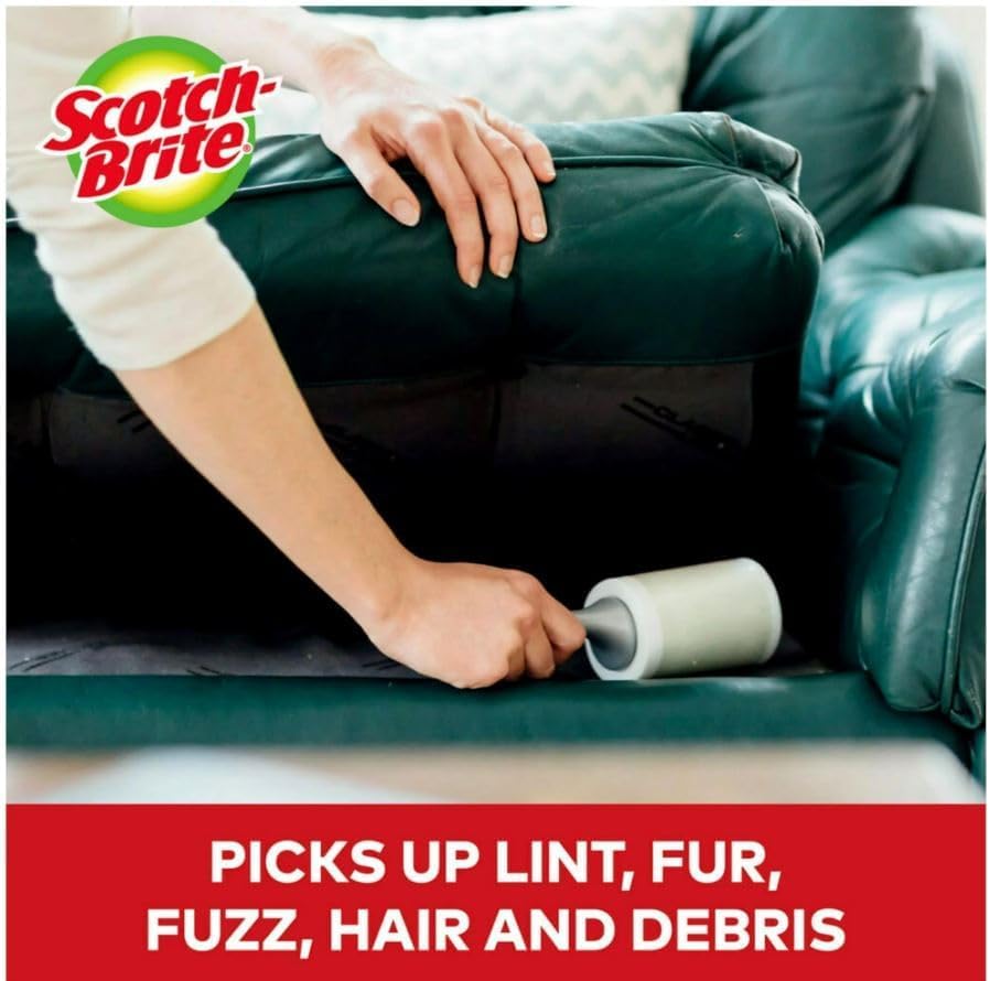 Scotch-Brite Lint Rollers, 95 Sheets per Roll, 5-Pack