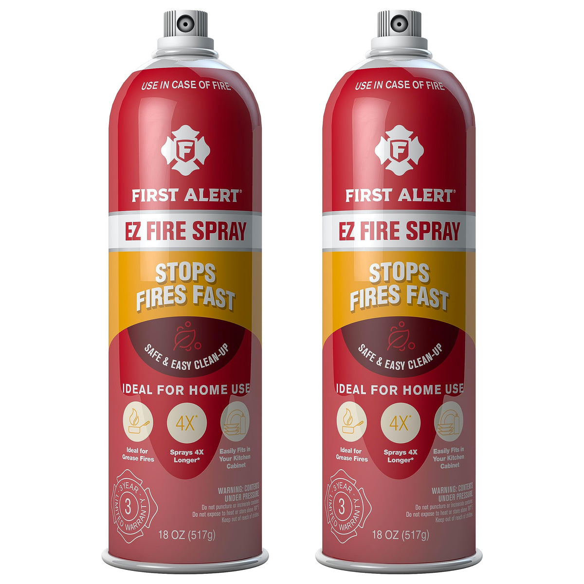 First Alert EZ Fire Extinguishing Spray, 2-Pack (AF400-2)
