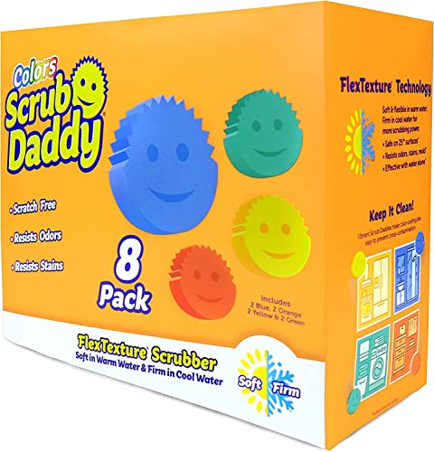 Scrub Daddy Colors Sponges, 8-Count Variety Pack