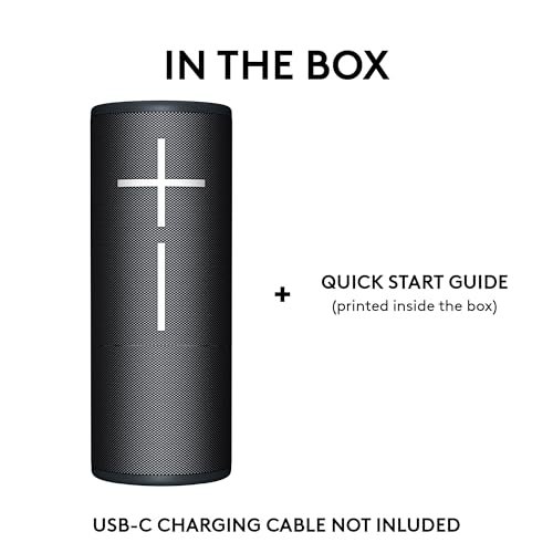 Ultimate Ears MEGABOOM 4 Portable Bluetooth Speaker, Active Black