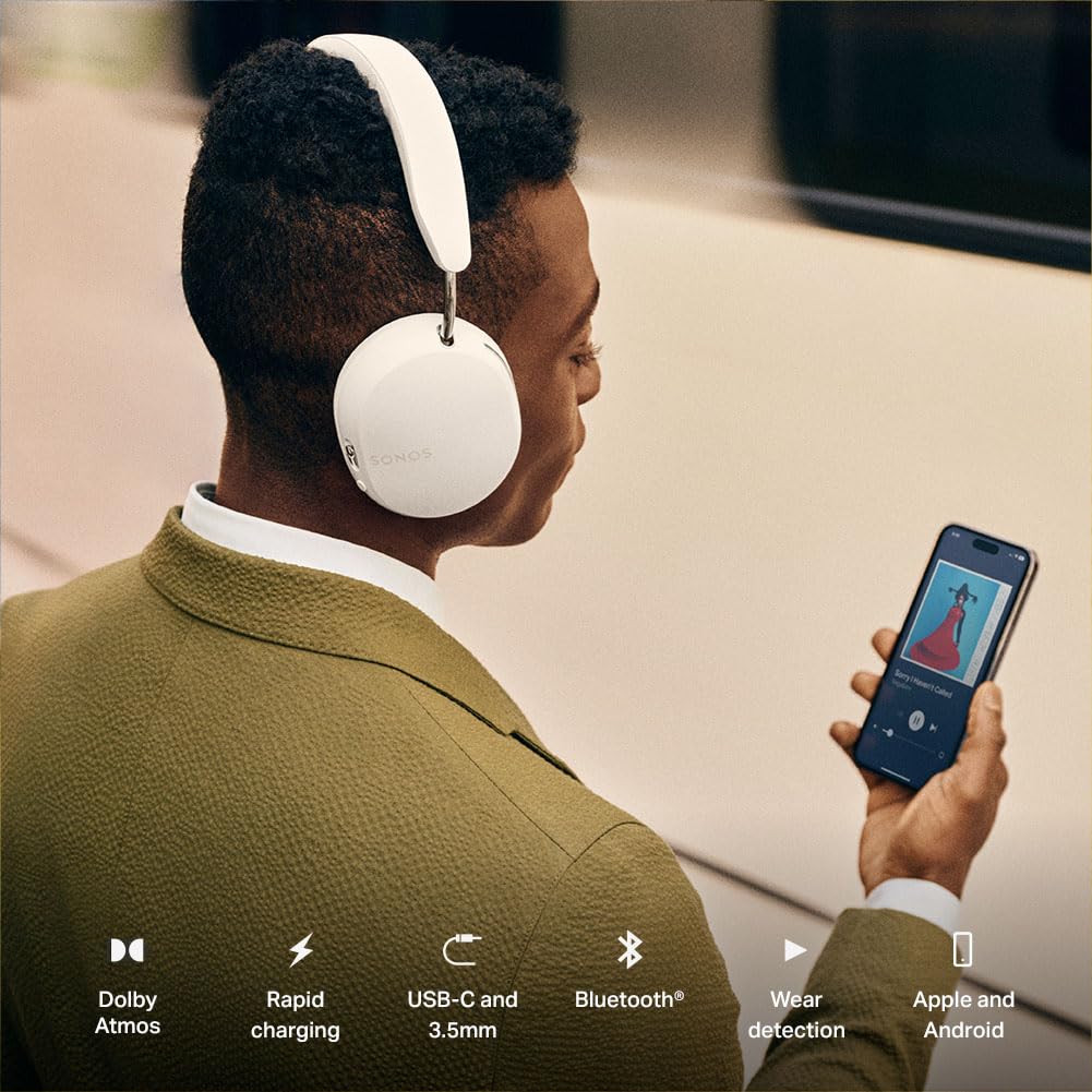 Sonos Ace Wireless Noise Cancelling Headphones, Black