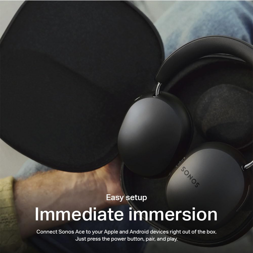 Sonos Ace Wireless Noise Cancelling Headphones, Black