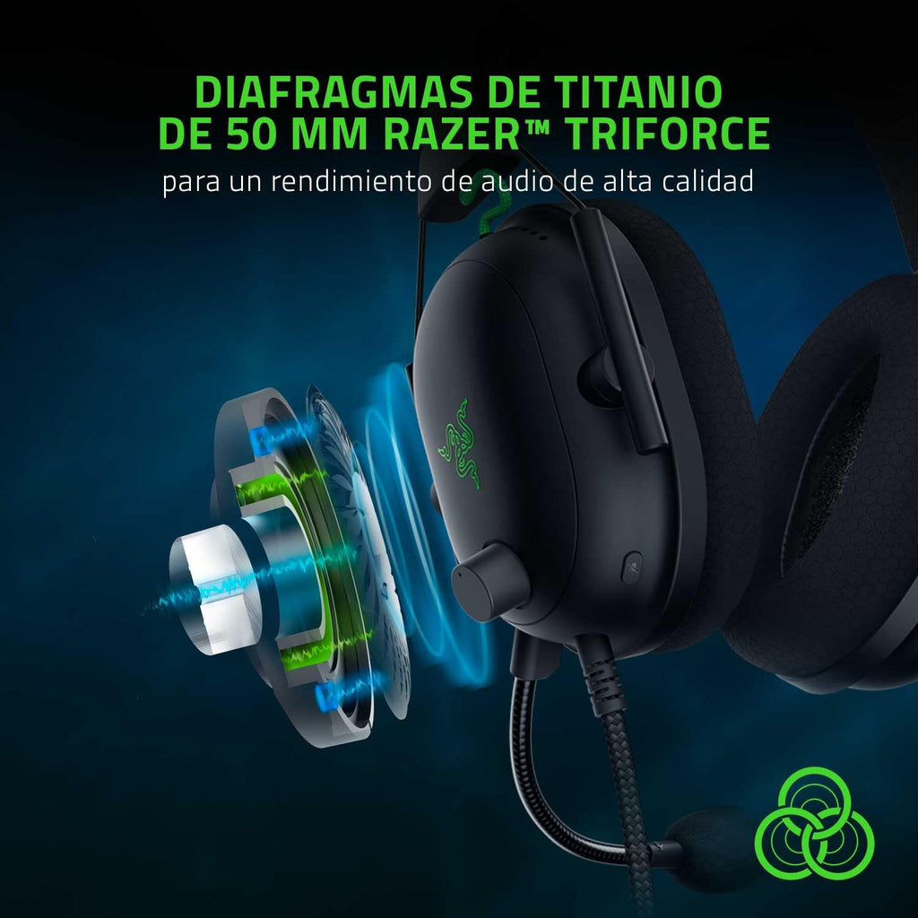 Razer BlackShark V2 Gaming Headset with THX 7.1 Spatial Surround, Black