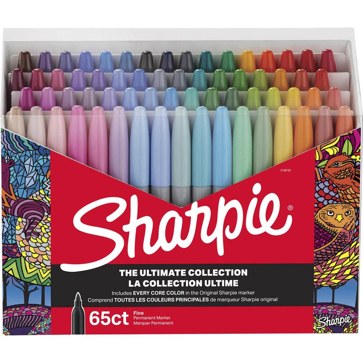 Sharpie Permanent Markers Ultimate Collection, Assorted Colors, 65 Count