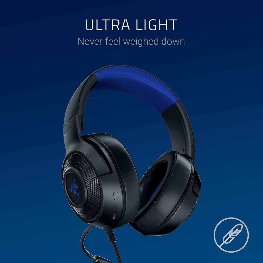 Razer Kraken X Ultralight Gaming Headset with 7.1 Surround Sound, Black