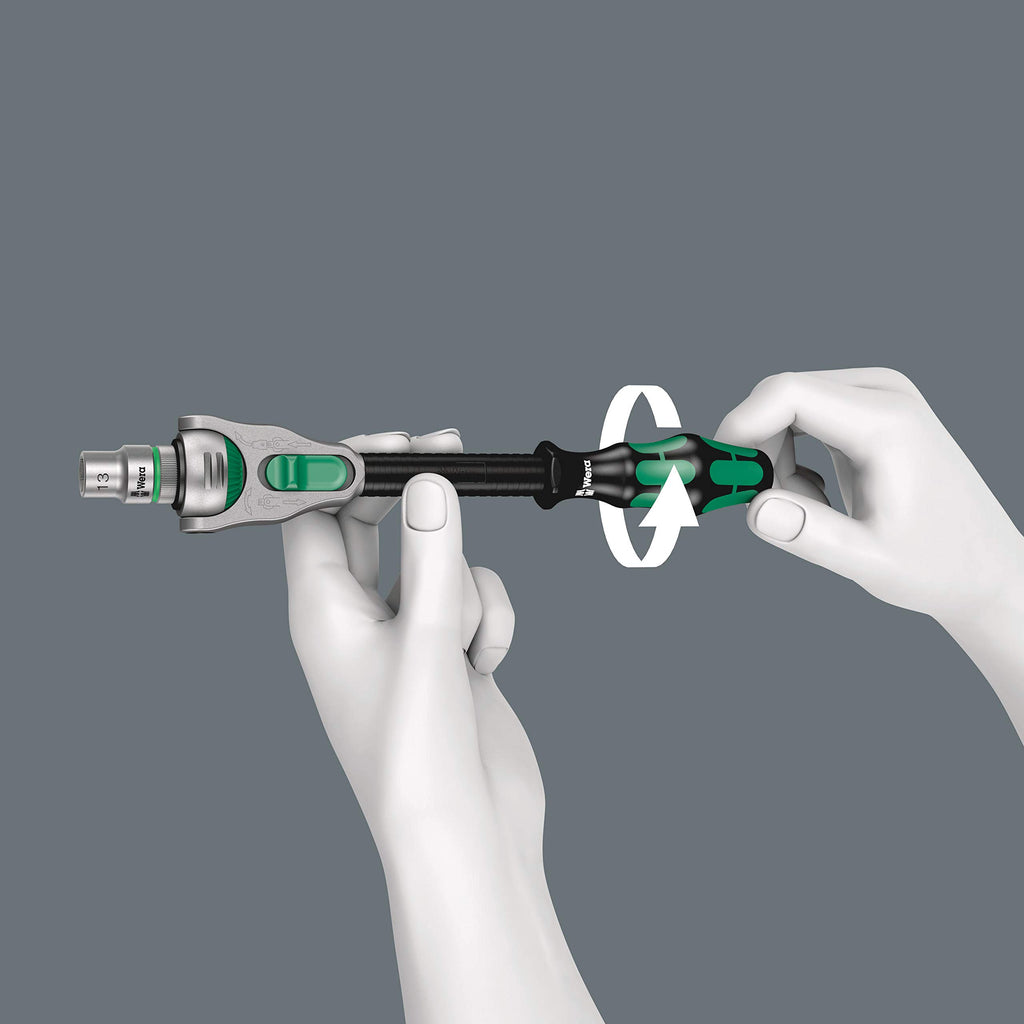 Wera 8100 SA 6 Zyklop Speed 1/4" Ratchet & Socket Set, Metric, 28 Pieces (05004016001)