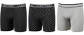 Calvin Klein Men's Cotton Stretch Boxer Briefs, 3-Pack, Black/Mini Logo/Grey, Large