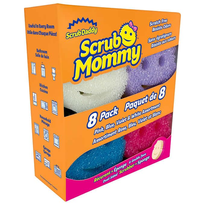 Scrub Daddy Scrub Mommy Dual-Sided Scrubber Sponge, Variety 8-Pack