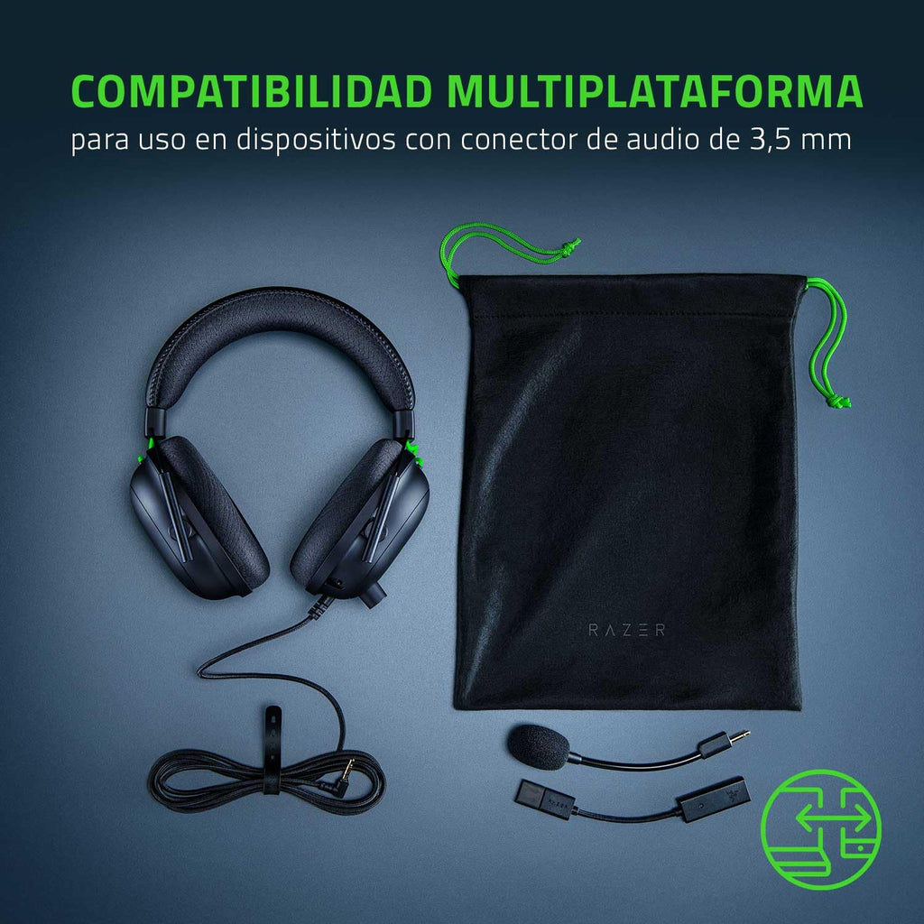 Razer BlackShark V2 Gaming Headset with THX 7.1 Spatial Surround, Black