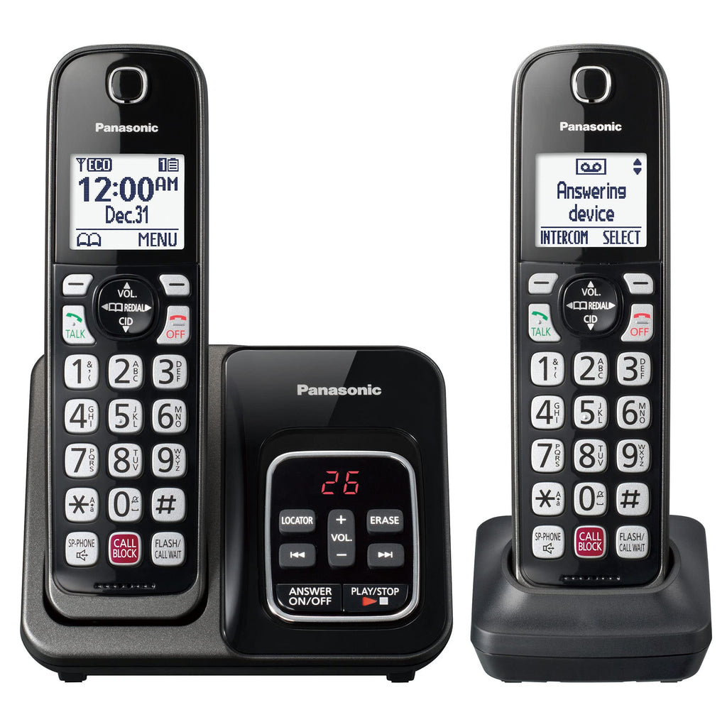 Panasonic KX-TGD832M Cordless Phone with Answering Machine, 2 Handsets