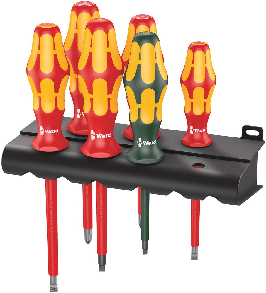 Wera Kraftform Plus 160i/168i/6 Insulated Screwdriver Set, 6 Pieces