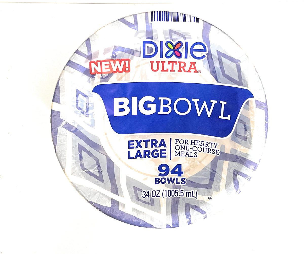 Dixie Ultra Big Bowl 34 oz Printed Paper Bowls, 94 Count