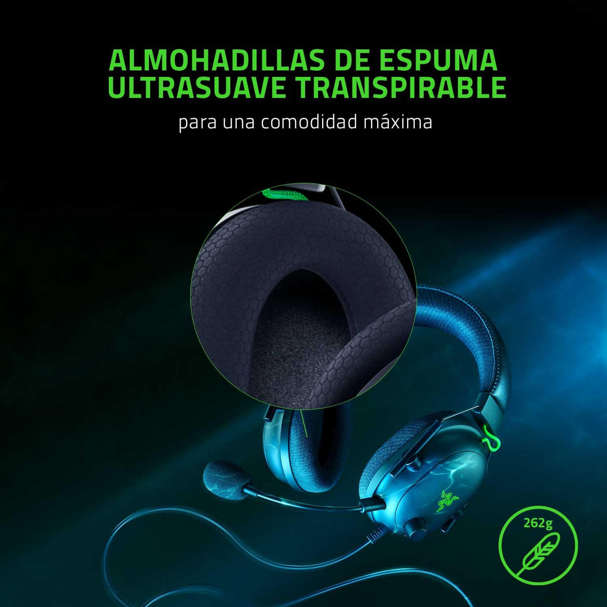 Razer BlackShark V2 Gaming Headset with THX 7.1 Spatial Surround, Black