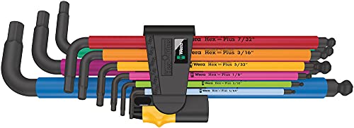 Wera 950/9 Hex-Plus Multicolour Imperial 2 L-Key Set, 9 Pieces (05022640001)