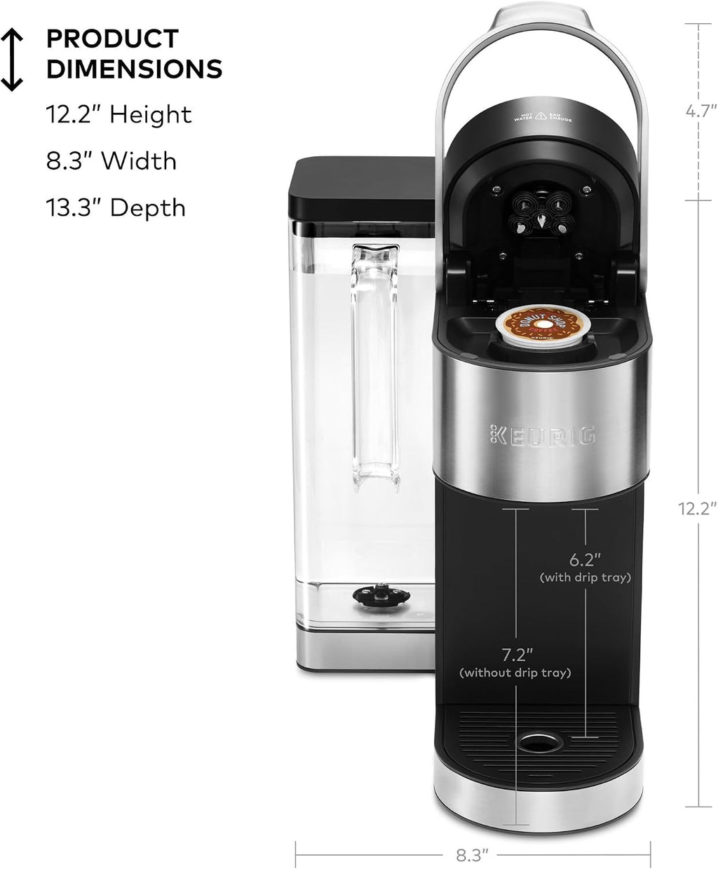 Keurig K-Supreme Plus Single Serve K-Cup Pod Coffee Maker, Stainless Steel