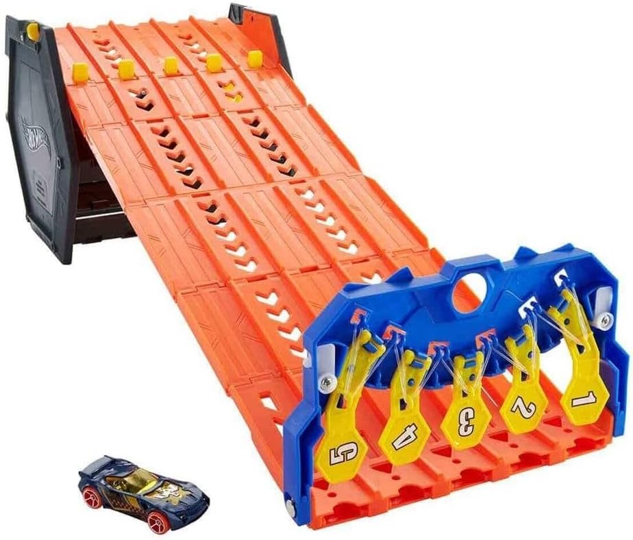 Hot Wheels Roll Out Raceway Track Set with Storage Bucket